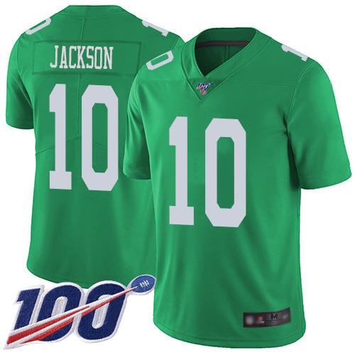 Men Philadelphia Eagles #10 DeSean Jackson Limited Green Rush Vapor Untouchable NFL Jersey 100th Season->philadelphia eagles->NFL Jersey